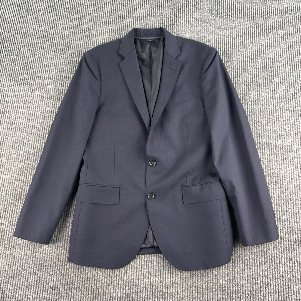 J Crew Ludlow Blazer 36S Blue Wool Loro Piana Italy Slim Designer Luxury Sport